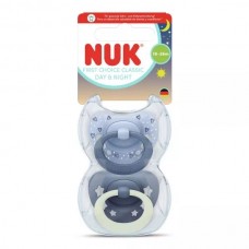 NUK First Choice Silicone baby soother Day&Night 18-36 m 2 pcs, Boy