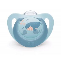 NUK First Choice Silicone baby soother 6-18 m 2 pcs, Turtle - Whale
