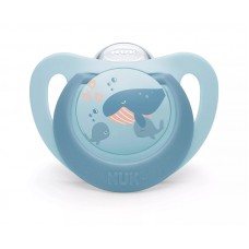 NUK First Choice Silicone baby soother 6-18 m 2 pcs, Turtle - Whale