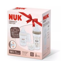 Nuk Perfect Match Baby Bottles Set 3 pcs. Rainbow and Hart Nuk Perfect Match Baby Bottles Set 3 pcs. Rainbow and Hart