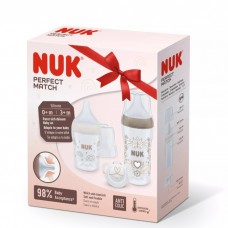 Nuk Perfect Match Baby Bottles Set 3 pcs. Rainbow and Hart Nuk Perfect Match Baby Bottles Set 3 pcs. Rainbow and Hart