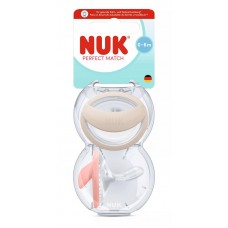 Nuk NUK Perfect Match Silicone Pacifiers Mommy Feel 0-6 m Beige-Pink Nuk NUK Perfect Match Silicone Pacifiers Mommy Feel 0-6 m Beige-Pink