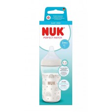 Nuk Perfect Match Glass Baby Bottle with soft silicone teat 3m+ М Rainbow