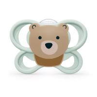 NUK Perfect Match биберон залъгалка силикон Air 0-6 м, Мече