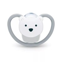 NUK Perfect Match биберон залъгалка силикон Air 6-18 м, Полярна мечка