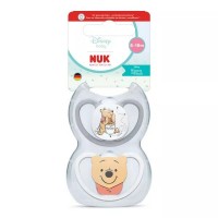NUK Perfect Match биберон залъгалка силикон Air 6-18 м, Мечо Пух, 2 броя