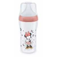 Nuk Perfect Match Baby Bottle with soft silicone teat 3m+ M, Minnie Red Nuk Perfect Match Baby Bottle with soft silicone teat 3m+ M, Minnie Red