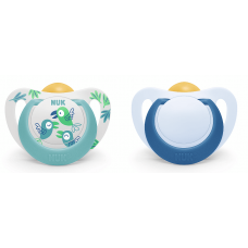 Nuk Latex Soother 2 pieces Star 6-18 m Boy