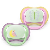 Philips Avent Pacifier ultra air Nighttime 6-18m Butterfy-Bird