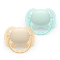 Philips Avent Ultra soft pacifiers 0-6m Blue-Yellow