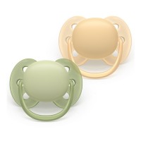 Philips Avent Ultra soft pacifiers 6-18m Green and Yellow Philips Avent Ultra soft pacifiers 6-18m Green and Yellow