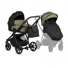 Tutis Baby Stroller 2 in 1 Mio 3 Plus Leather, Olive Tutis Baby Stroller 2 in 1 Mio 3 Plus Leather, Olive