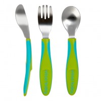 Vital Baby Детски метални прибори 12м+ Зелени