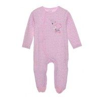 Babybol Baby Romper Bear, Pink Stripes