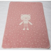 David Fussenegger Baby Blanket Juwel Bear, Pink
