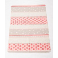 David Fussenegger Maja Organic Cotton Baby Blanket Snowflakes Pink