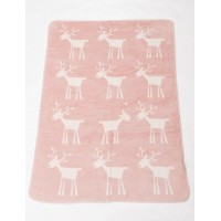 David Fussenegger Panda Bamboo Blanket Reindeer, Pink