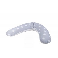 Bubaba Възглавница за бременни и за кърмене, Сиви сърца Bubaba Възглавница за бременни и за кърмене, Сиви сърца