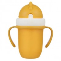 Canpol Чаша с Flip-top сламка 210 мл Matte Pastels Жълта