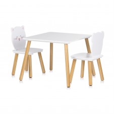 Chipolino Комплект детска маса с два стола MDF, Мече и Коте Chipolino Комплект детска маса с два стола MDF, Мече и Коте