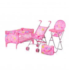 Chipolino Play set for dolls 3 in 1 Trixy Hearts