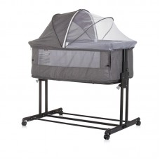 Chipolino Co-sleeping Baby Crib with drop side Zen Granite
