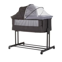 Chipolino Co-sleeping Baby Crib with drop side Zen Obsidian Chipolino Co-sleeping Baby Crib with drop side Zen Obsidian