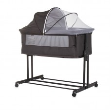 Chipolino Co-sleeping Baby Crib with drop side Zen Obsidian