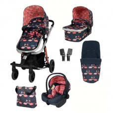Cosatto Giggle Trail Baby stroller 3 in 1 with Nursing bag and Footmuff Pretty Flamingo