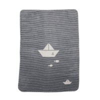 David Fussenegger Бебешко бамбуково одеяло Panda Сиви лодки David Fussenegger Бебешко бамбуково одеяло Panda Сиви лодки