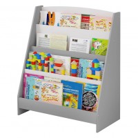 Ginger Home Детска дървена етажерка за книги White-Grey
