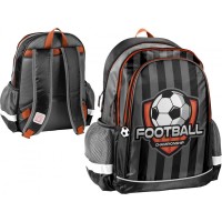 PASO School Backpack Football, Grey