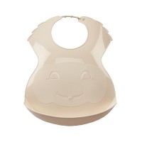Thermobaby Soft plastic bib Sandy Brown