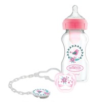Dr Brown’s Options+ Anti-Colic Pink Soother Gift Set