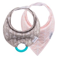 Dr. Brown’s Bandana Bib with Snap-On Teether, 2 pcs Beige Dr. Brown’s Bandana Bib with Snap-On Teether, 2 pcs Beige