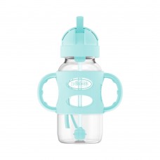 Dr.Brown's Wide-Neck Sippy Straw Bottle with Silicone Handles 270 ml Green
