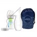 Dr.Brown's Silicone One-Piece Breast Pump with Options+ Anti-Colic Bottle and Travel Bag