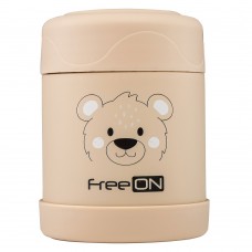 FreeON Stainless steel insulated food container 350 ml Beige