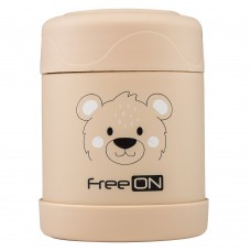 FreeON Stainless steel insulated food container 350 ml Beige FreeON Stainless steel insulated food container 350 ml Beige