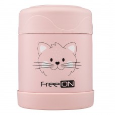 FreeON Stainless steel insulated food container 350 ml Kitty FreeON Stainless steel insulated food container 350 ml Kitty