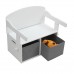 Ginger Home Toy Storage, Seating Bench and Desk 3 in 1