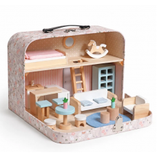 Ginger Home Дървена мини къща в куфар, Розова Ginger Home Дървена мини къща в куфар, Розова
