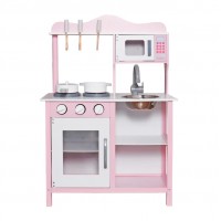 Ginger Home Детската дървена кухня с аксесоари Розова