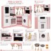 Ginger Home Large Corner Wooden Play Kitchen with Accessories, Sounds, and Light