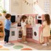 Ginger Home Large Corner Wooden Play Kitchen with Accessories, Sounds, and Light