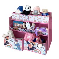 Ginger Home Children's Toy organizer with 9 storage boxes Super Girl