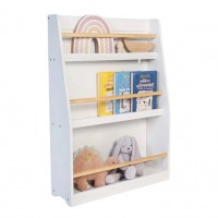 Ginger Home Детска дървена етажерка за книги, Бяла