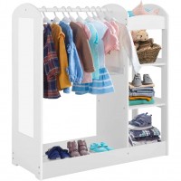 Ginger Home Kids clothing rack with shelves White