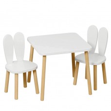 Ginger Home Children's wooden set Bunny Table with 2 Chairs