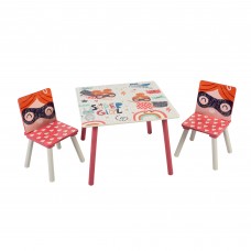 Ginger Home Детски Комплект маса с 2 стола Super Girl